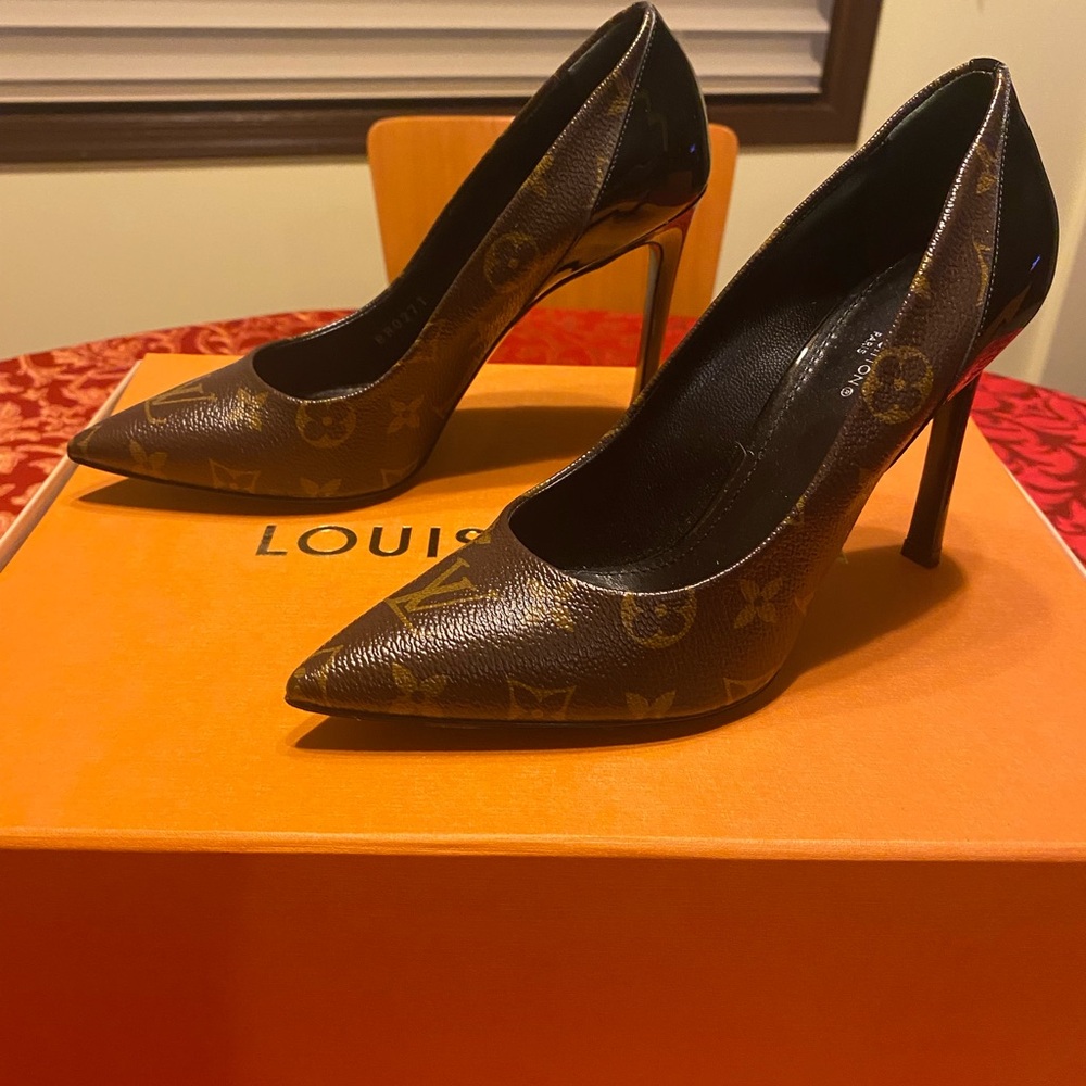 Louis Vuitton Monogram Brown Heels
